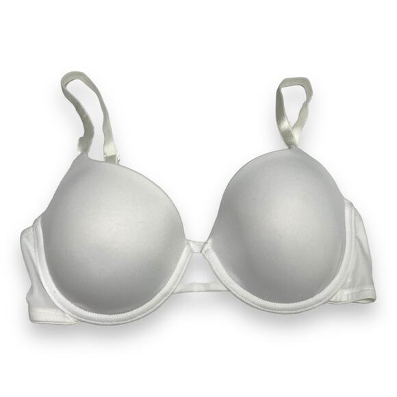 Ellen Tracy Womens Bra Size 34C Solid White T-Shirt Tee Shirt - Picture 1 of 4